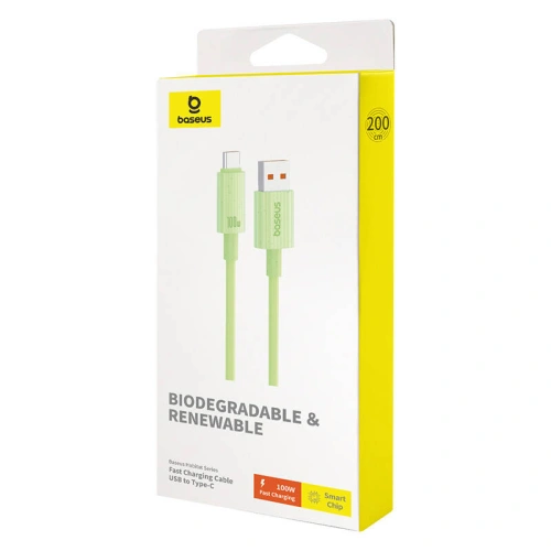 Kup Kábel Baseus USB-A / USB-C Habitat Series 100W, PD, 2m (zöld) - BSU4669 - {ean13} - Sklep Home Screen
