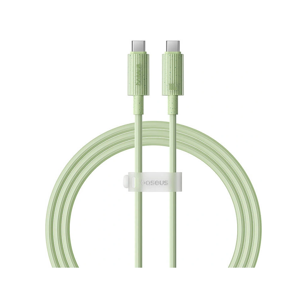 Kabel Baseus USB-C / USB-C Habitat Series 100W, PD, 1m (zielony)