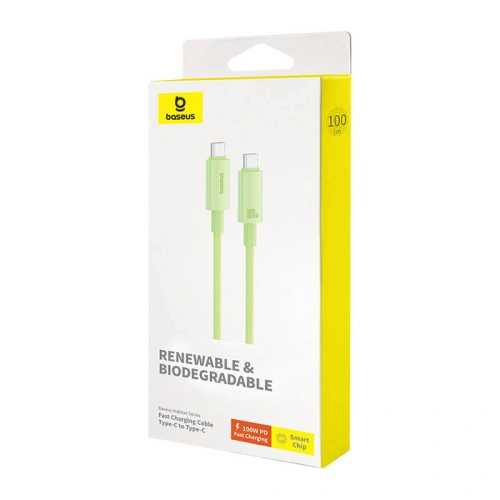 Kup Kabel Baseus USB-C / USB-C Habitat Series 100W, PD, 1m (grün) - BSU4670 - {ean13} - Sklep Home Screen