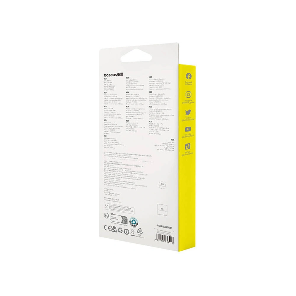 Kabel Baseus USB-C / USB-C Habitat Series 100W, PD, 1m (zielony)