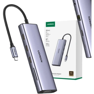 Kup HUB UGREEN CM498 Adapter 10w1 USB-C / 3xUSB-A 3.0, HDMI, VGA, RJ45, SD/TF, AUX3.5mm, PD - UGR1712 - {ean13} - Sklep Home Screen