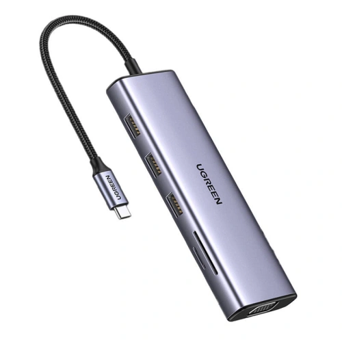 Kup AUX3.5mmHUB UGREEN CM498 10in1 adaptor USB-C / 3xUSB-A 3.0, HDMI, VGA, RJ45, SD/TF, , PD - UGR1712 - {ean13} - Sklep Home Screen