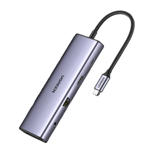 Kup AUX3.5mmHUB UGREEN CM498 10in1 adaptor USB-C / 3xUSB-A 3.0, HDMI, VGA, RJ45, SD/TF, , PD - UGR1712 - {ean13} - Sklep Home Screen