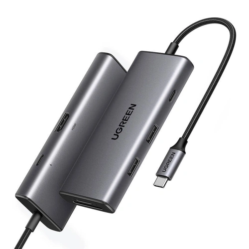 Kup HUB UGREEN CM498 7in1 adaptor USB-C / 2xUSB-A 3.2, USB-C 3.2, SD/TF, PD - UGR1713 - {ean13} - Sklep Home Screen