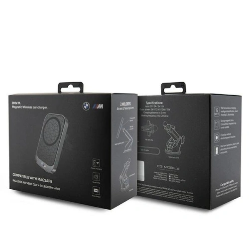 Kup Auto-Halterung BMW BMMWCCMPGPK 15W für Armaturenbrett / Fenster / Lüftungsgitter schwarz/black MagSafe M Edition - BMW514 - {ean13} - Sklep Home Screen