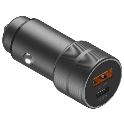 Kup ENERGEA Alu Drive PD20+ autós töltő USB-A, USB-C, PD, QC 3.0, 38W szürke/gunmetal - ENG110 - {ean13} - Sklep Home Screen