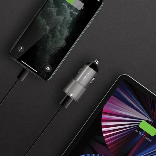 Kup ENERGEA Alu Drive D60 2xUSB-C autós töltő, PD, PPS, 66W acél/sötétszürke - ENG111 - {ean13} - Sklep Home Screen