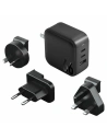 ENERGEA US+EU Travelite încărcător de rețea GAN66 USB-A, 2xUSB-C, PD, PPS, QC 3.0, 66W negru/negru