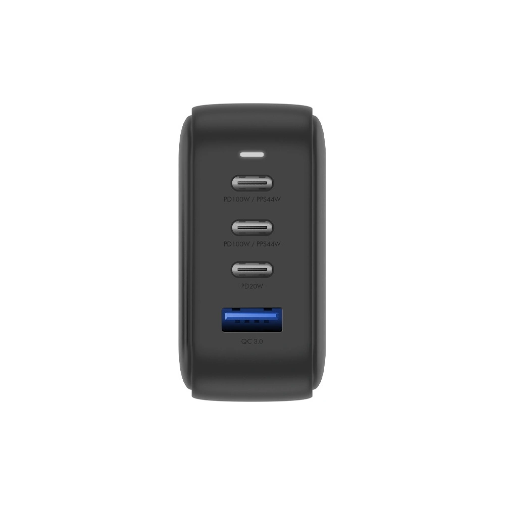 Ładowarka sieciowa ENERGEA US+EU Travelite GAN100 USB-A, 3xUSB-C, PD, PPS, QC 3.0, 100W czarny/black 