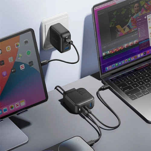 Kup Netzteil ENERGEA US+EU Travelite GAN100 USB-A, 3xUSB-C, PD, PPS, QC 3.0, 100W schwarz/black - ENG113 - {ean13} - Sklep Home Screen