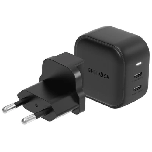Kup Netzteil ENERGEA US+EU Travelite GAN45 2xUSB-C, PD, PPS, 45W schwarz - ENG114 - {ean13} - Sklep Home Screen