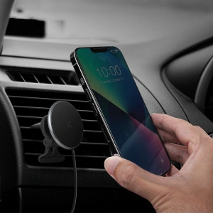 Kup Automobilový držák s indukční nabíječkou ENERGEA MagDrive na palubní desku / do ventilační mřížky černý/black MagSafe - ENG115 - {ean13} - Sklep Home Screen