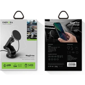Kup Auto-Halterung mit induktivem Ladegerät ENERGEA MagDrive für das Cockpit / zum Lüftungsgitter schwarz/black MagSafe - ENG115 - {ean13} - Sklep Home Screen