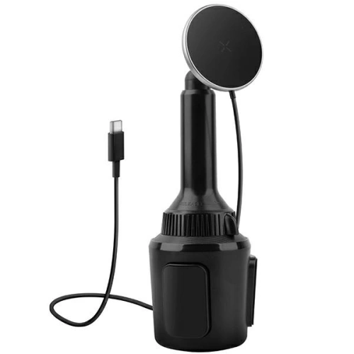 Kup Suport auto cu încărcător inductiv ENERGEA MagDrive cu suport pentru pahare pentru grila parbrizului negru/negru MagSafe - ENG116 - {ean13} - Sklep Home Screen