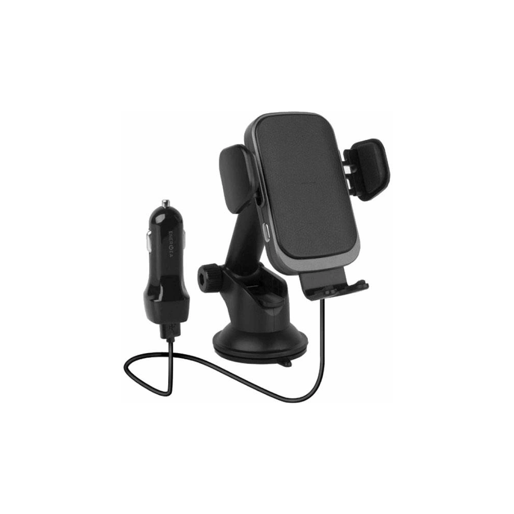 Uchwyt samochodowy z ładowarką indukcyjną ENERGEA Wimount Sense 2.0 na kokpit / szybę / do kratki nawiewu czarny/black