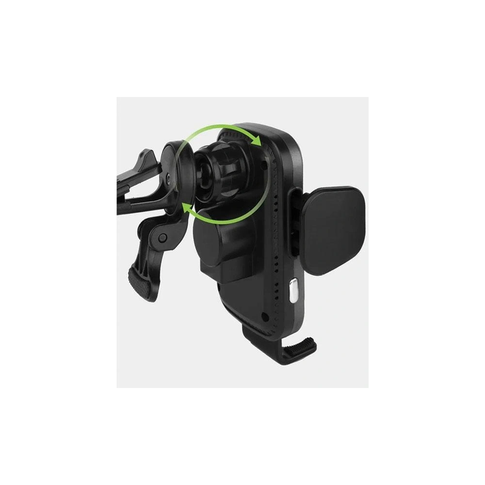 Uchwyt samochodowy z ładowarką indukcyjną ENERGEA Wimount Sense 2.0 na kokpit / szybę / do kratki nawiewu czarny/black