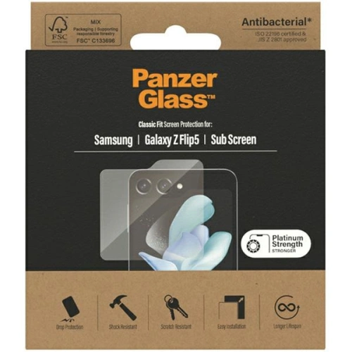 Kup Gehärtetes Glas PanzerGlass Classic Fit Samsung Galaxy Z Flip5 Bildschirmschutz Antibakteriell - PZG484 - {ean13} - Sklep Home Screen