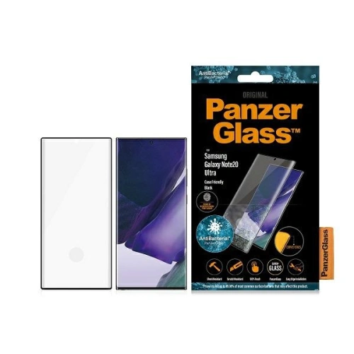 Kup Szkło hartowane PanzerGlass Curved Super+ Samsung Galaxy Note 20 Ultra Case Friendly Finger Print AntiBacterial czarne - PZG494 - {ean13} - Sklep Home Screen