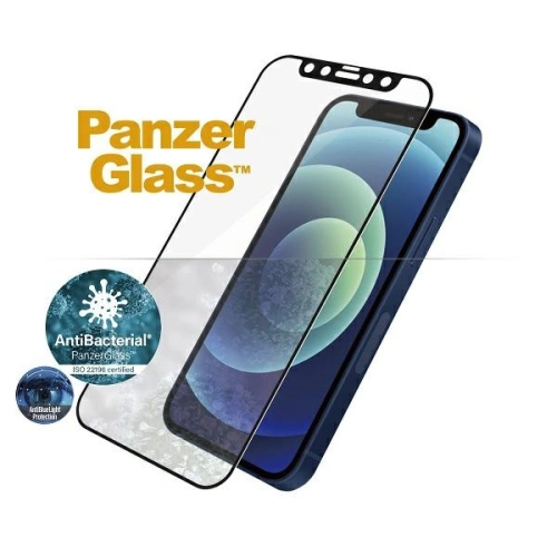 Kup Szkło hartowane PanzerGlass E2E Anti-Bluelight Apple iPhone 12 Mini Case Friendly AntiBacterial Microfracture czarne - PZG497 - {ean13} - Sklep Home Screen