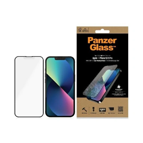 Kup Tvrzené sklo PanzerGlass E2E Anti-Glare Apple iPhone 13 / 13 Pro Case Friendly AntiBacterial MicroFracture černé - PZG499 - {ean13} - Sklep Home Screen