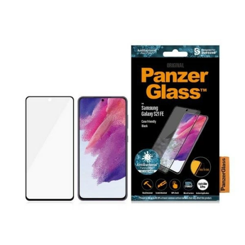 Kup Szkło hartowane PanzerGlass E2E Microfracture Samsung Galaxy S21 FE Case Friendly Finger Print AntiBacterial czarne - PZG503 - {ean13} - Sklep Home Screen