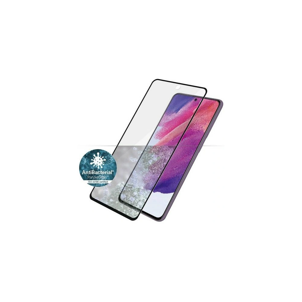 Szkło hartowane PanzerGlass E2E Microfracture Samsung Galaxy S21 FE Case Friendly Finger Print AntiBacterial czarne