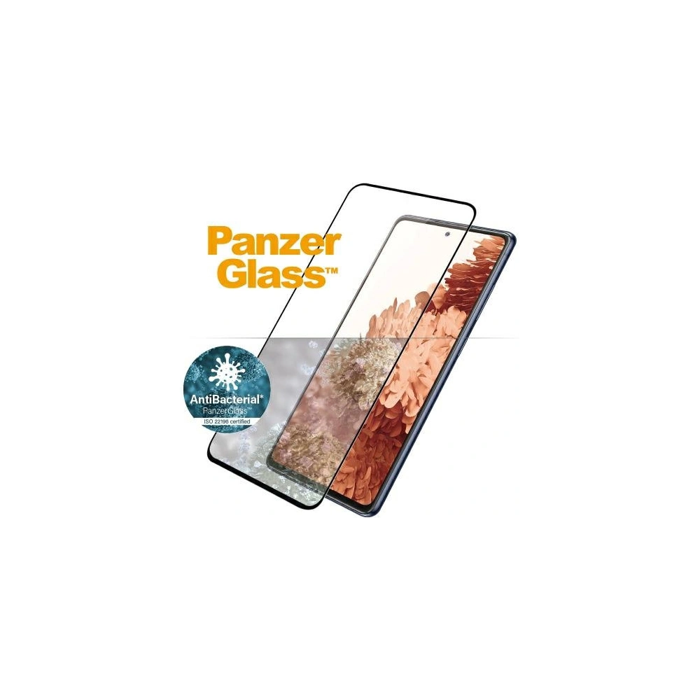 Szkło hartowane PanzerGlass E2E Microfracture Samsung Galaxy S21+ Plus Case Friendly Finger Print AntiBacterial czarne