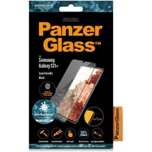 Kup Szkło hartowane PanzerGlass E2E Microfracture Samsung Galaxy S21+ Plus Case Friendly Finger Print AntiBacterial czarne - PZG504 - {ean13} - Sklep Home Screen