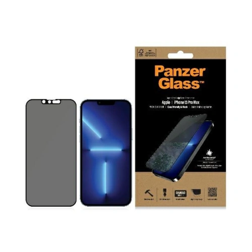 Kup Szkło hartowane PanzerGlass E2E Privacy Apple iPhone 13 Pro Max Case Friendly Microfracture AntiBacterial czarne - PZG505 - {ean13} - Sklep Home Screen