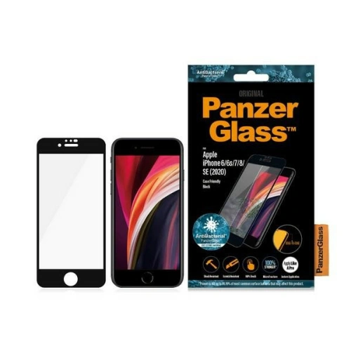 Kup Edzett üveg PanzerGlass E2E Pro Super+ Apple iPhone 7 / 8 / SE / SE 2022 Case Friendly fekete - PZG506 - {ean13} - Sklep Home Screen