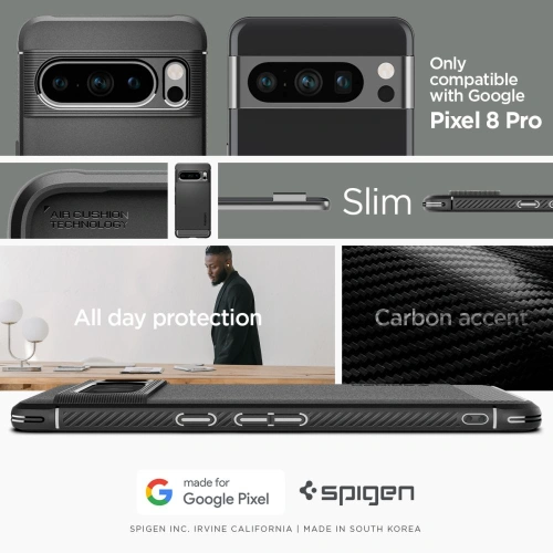 Buy Spigen Rugged Armor Google Pixel 8 Pro Matte Black - SPN3137 - {ean13} - Home Screen Store Europe