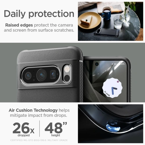 Buy Spigen Rugged Armor Google Pixel 8 Pro Matte Black - SPN3137 - {ean13} - Home Screen Store Europe