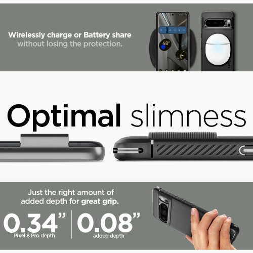 Buy Spigen Rugged Armor Google Pixel 8 Pro Matte Black - SPN3137 - {ean13} - Home Screen Store Europe