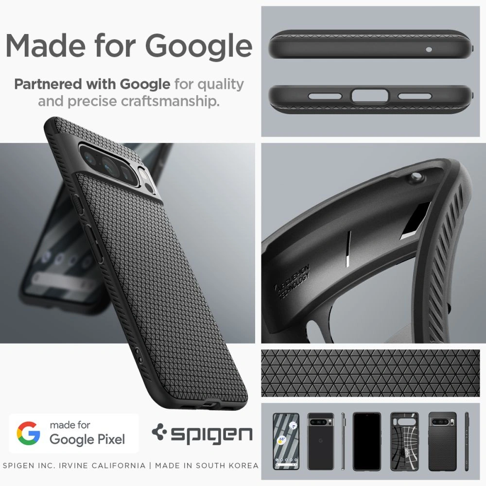 Etui Spigen Liquid Air Google Pixel 8 Pro Matte Black