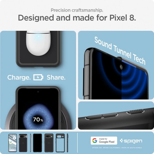 Kup Etui Spigen Ultra Hybrid Google Pixel 8 Matt Fekete - SPN3139 - {ean13} - Sklep Home Screen
