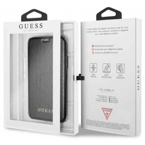 Buy Guess GUFLBKI65IGLTBK iPhone Xs Max black book Iridescent - GUE002BLK - {ean13} - Home Screen Store Europe