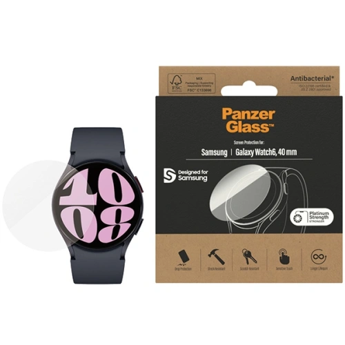 Kup Szkło hartowane PanzerGlass Samsung Galaxy Watch6 40mm Screen Protection Antibacterial - PZG515 - {ean13} - Sklep Home Screen