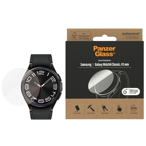 Buy PanzerGlass Samsung Galaxy Watch6 Classic 43mm Screen Protection Antibacterial - PZG516 - {ean13} - Home Screen Store Europe