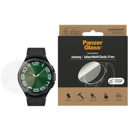Kup PanzerGlass Samsung Sticlă călită Galaxy Watch6 Classic 47mm Protecție ecran antibacteriană - PZG517 - {ean13} - Sklep Home Screen
