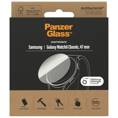 Kup PanzerGlass Samsung Sticlă călită Galaxy Watch6 Classic 47mm Protecție ecran antibacteriană - PZG517 - {ean13} - Sklep Home Screen