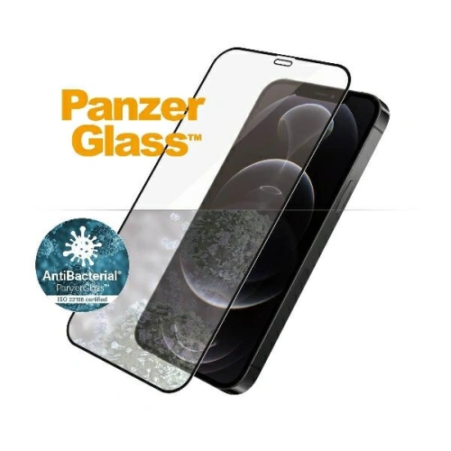 Kup Tvrzené sklo PanzerGlass Pro E2E Super+ Apple iPhone 12 / 12 Pro Case Friendly AntiBacterial MicroFracture černé - PZG521 - {ean13} - Sklep Home Screen