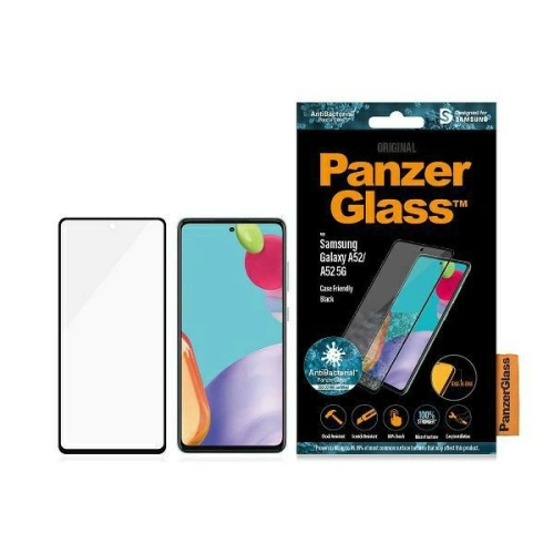 Kup Gehärtetes Glas PanzerGlass Pro Microfracture Samsung Galaxy A52 / A52 5G / A53 5G Case Friendly AntiBacterial schwarz - PZG522 - {ean13} - Sklep Home Screen