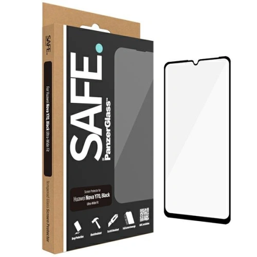 Kup SAFE edzett üveg PanzerGlass Huawei Nova Y70 / Y70 Plus / Y71 kijelzővédő üveg fekete - PZG534 - {ean13} - Sklep Home Screen