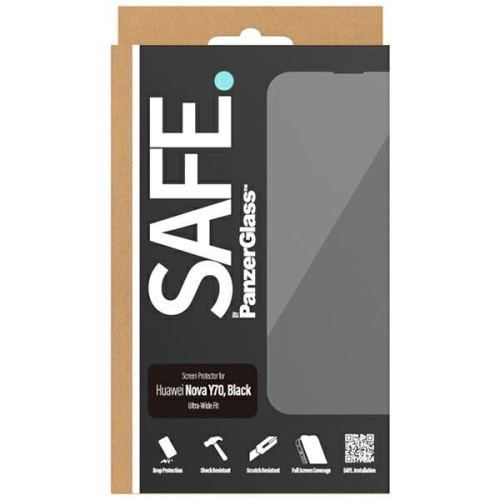 Kup SAFE edzett üveg PanzerGlass Huawei Nova Y70 / Y70 Plus / Y71 kijelzővédő üveg fekete - PZG534 - {ean13} - Sklep Home Screen