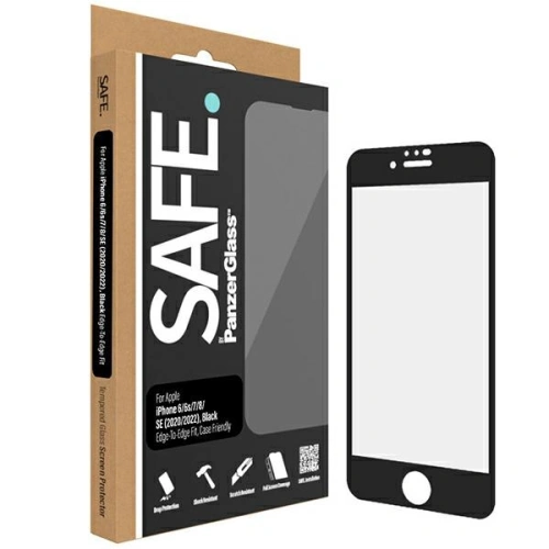 Kup PanzerGlass Apple SAFE by iPhone 7 / 8 / SE / SE 2022 Protecție ecran Edge-to-Edge din sticlă călită neagră - PZG542 - {ean13} - Sklep Home Screen