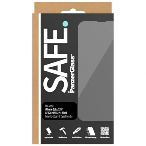 Kup PanzerGlass Apple SAFE by iPhone 7 / 8 / SE / SE 2022 Protecție ecran Edge-to-Edge din sticlă călită neagră - PZG542 - {ean13} - Sklep Home Screen