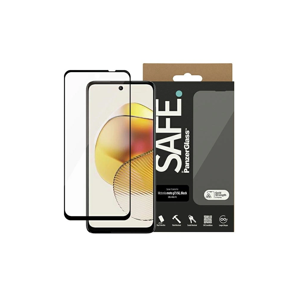 Szkło hartowane SAFE by PanzerGlass Motorola Moto G73 5G Screen Protection Ultra-Wide Fit czarne
