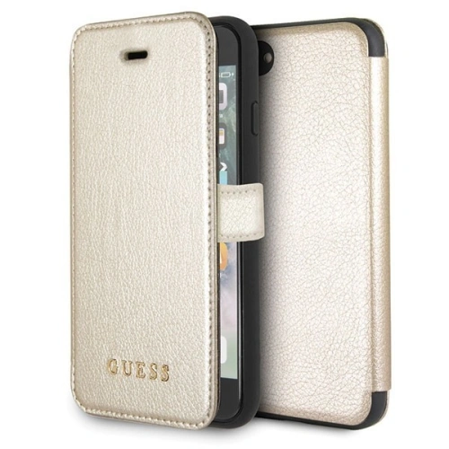 Kup Case Guess GUFLBKI8IGLGO Apple iPhone SE 2022/SE 2020/8/7 gold/gold Buch Iridescent - GUE009GLD - {ean13} - Sklep Home Screen