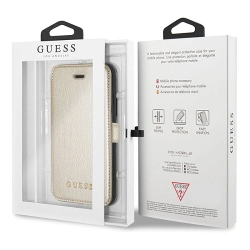 Kup Etui Guess GUFLBKI8IGLGO Apple iPhone SE 2022/SE 2020/8/7 aurie/złoty carte Iridescent - GUE009GLD - {ean13} - Sklep Home Screen