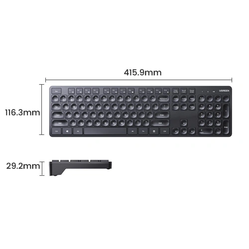 Kup Kabellose Tastatur UGREEN KU004 2.4GHz schwarz - UGR1746 - {ean13} - Sklep Home Screen